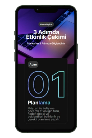 üç adımda etkinlik çekimi 1